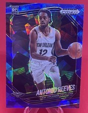2024-25 Panini Prizm Black #214 Antonio Reeves Blue Ice 095/125 RC Rookie