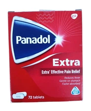 Panadol Extra, Extra Effective Pain & Fever Relief, Gentle - (72 Taplets)