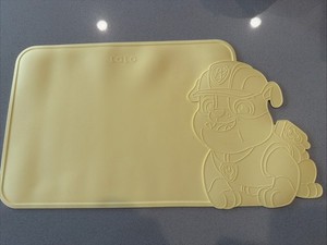 Lalo Paw Patrol Rubble Silicon Placemat Dishwasher safe and BPA free 