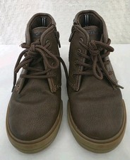 Nautica Boys Brown Lace Up Ankle Bootie Side Zipper Size 11