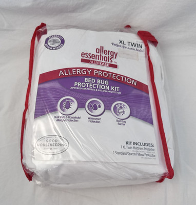 Aller-Ease Allergy Essentials Waterproof  Twin XL Bed Bug Protection Kit NIP