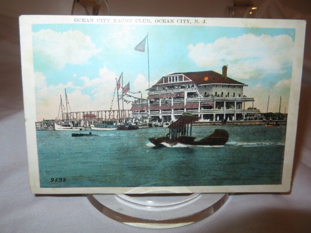 1900's Postcard Ocean City Yacht Club Ocean City NJ