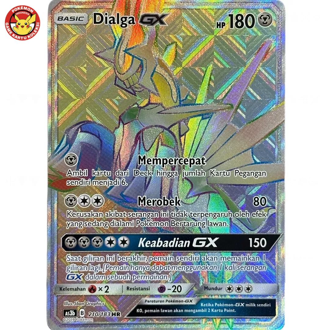 Dialga GX AS3b 210/183 HR Rainbow Secret Rare Ultra Force Pokemon