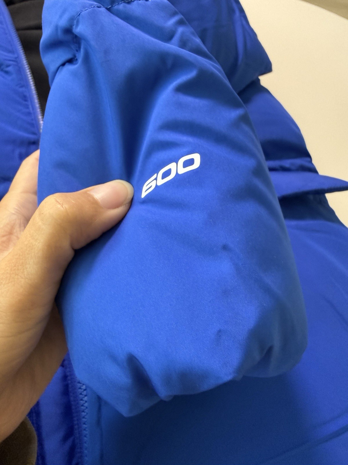 The North Face Teen Down Fleece Parka Blue XL Hooded Insulated Zip Pockets thumbnail 7