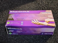  QTY 1700 Shamrock 60600 XS Series Latex Non-Medical Powder Free Gloves White