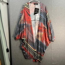 Attitudes by Renee Global Illusions Casknit Cocoon Cardiga Honey Swirl, Medium