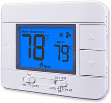 Non Programmable Thermostat for Home 1 Heat/ 1 Cool Single-Stage System