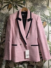 Zara piping pink blazer size XL no returns