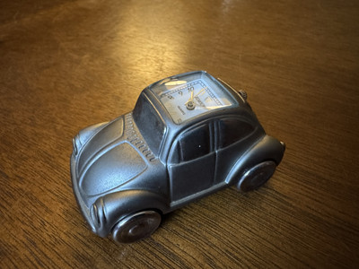 ヴィンテージ　フォルクスワーゲン ビートルバグミニ時計 Rumors Miniature Volkswagen VW Beetle Desk Clock Silver 7597 2