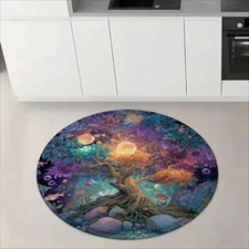 [1 Flannel Floor Mat,Digital Art Creation Contest Theme,Fantasy Festival Mat,Bes