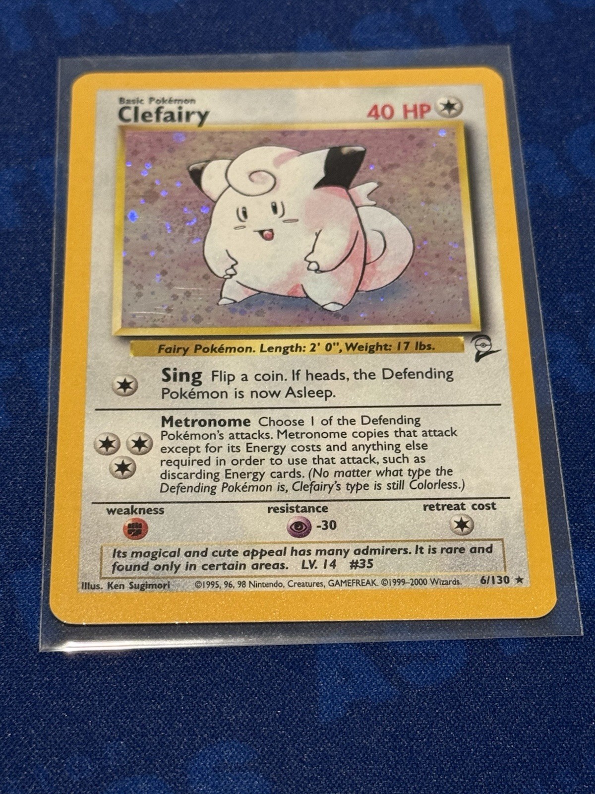 Pokemon Clefairy Base Set 2 Holo 6/130 NM