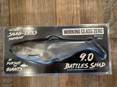 Working Class Zero Battle Shad 9.0 Snag-less Swimbait SILVER NEW in Package