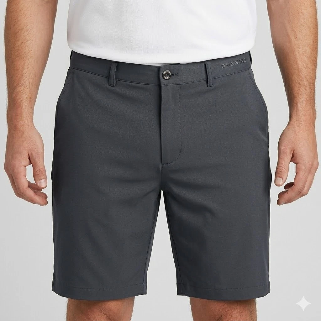 Dunning Golf Shorts Performance Stretch Breathable Grey 40
