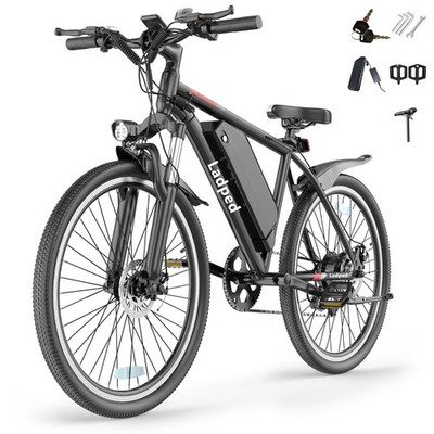 LADPED 26'' Electric Bike for Adults w/Peak 750W Brushless Motor, 40Miles 22MPH