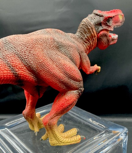2011 Schleich Red Tyrannosaurus Rex Dinosaur Figure T-Rex Toy Movable Jaw 11” - Picture 7 of 9