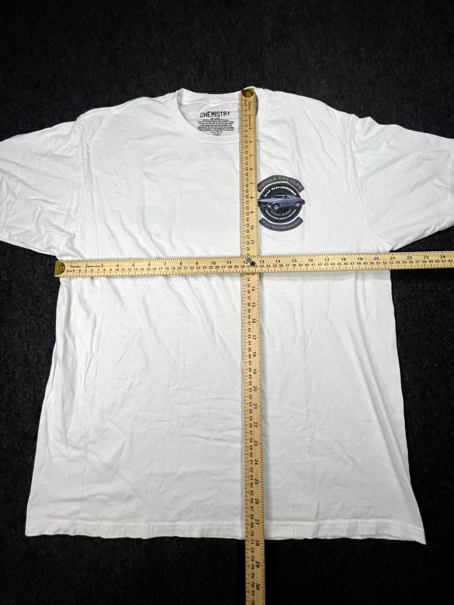Chemistry GM Muscle Car Club T Shirt Mens XL White Chevrolet Performance Pontiac View 6