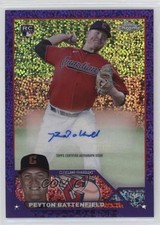 2023 Chrome Update Purple Speckle Refractor 275/299 Peyton Battenfield Auto 09q4