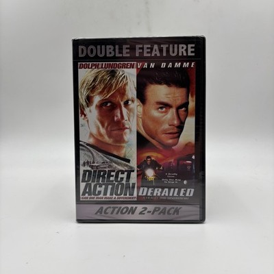 Direct Action & Derailed Double Feature DVD Set (Dolph Lundgren, Van Damme) NEW