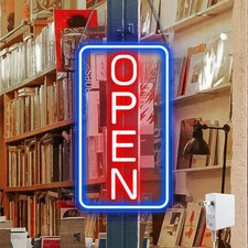 16"x 9" Ultra Bright 12V Neon Open Sign for Business, LED Open Neon Sign, Ele...