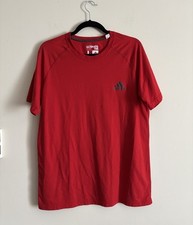 Adidas Ultimate Tee Climalite Mens Large Red Athletic Lounge Casual Workout Gym
