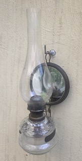 Wall Hanging Vintage Oil Lamp with Chimney.
