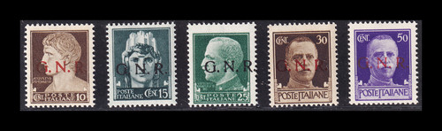 ITALY RSI 1944 - GNR VERONA COLOR ERROR SERIES MNH - 2 CERTIFICATES € 2,750