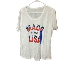 General Standard Made In The USA White Short Sleeve Shirt Size L
