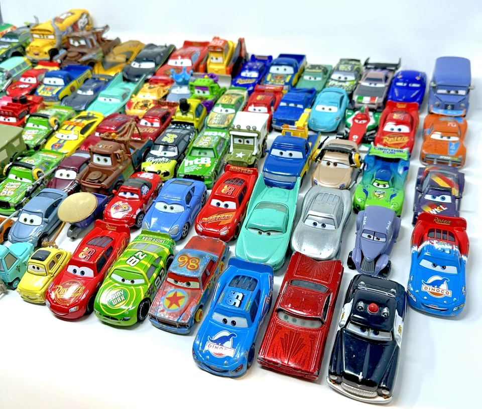 Lot of 80 Disney Pixar Cars Diecast Mixed Characters Most 1:55 See Photos Used - image 2 of 4