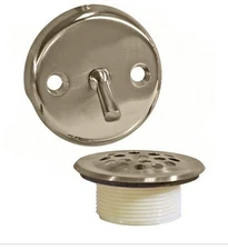 Danco 89242 Trip Lever Overflow Plate & Stopper Assembly Brushed Nickel