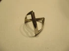 STERLING SILVER OLD VINTAGE RETRO  WISHBONE  RING SIZE K