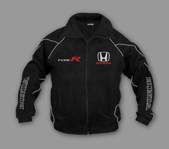 Mens Honda Type-R Sport Racing New Fleece Jacket Sweatshirt Apparel Embroidered