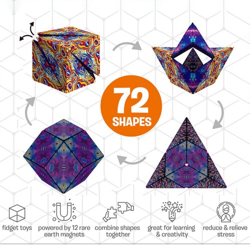 Caja de cambio de forma 3D-Shashibo antiestrés mano abatible cubo mágico rompecabezas juguetes regalo - Imagen 19 de 32