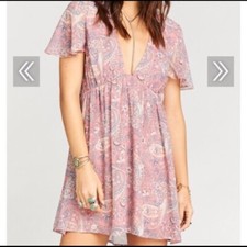 NWT Show Me Your Mumu Austin Blushing Pink Paisley Floral Dress  Size S 