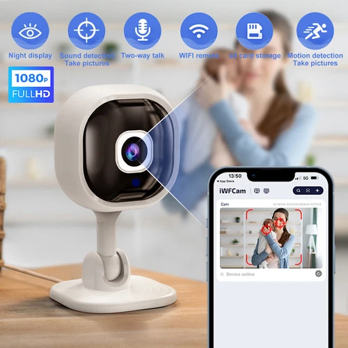 Wireless WiFi Security Camera System Smart Indoor Night Vision 1080P 2-Way Audio - Picture 7 of 13