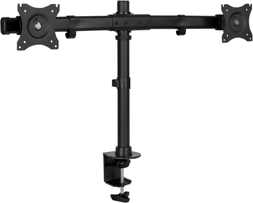Versatile Double Monitor Mount | Tilt, Swivel & Rotate | C-Clamp & Grommet Bases - Picture 3 of 11