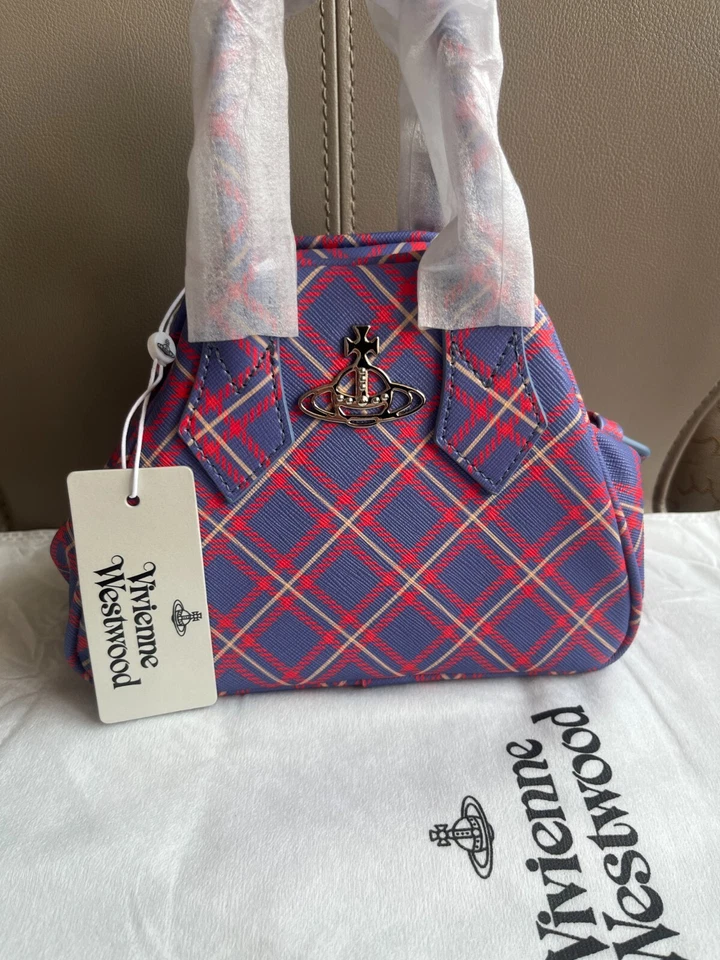 Vivienne Westwood 手提包 保龄球袋 多色格子图案 Orb Outlet — 第 2/4 张图片