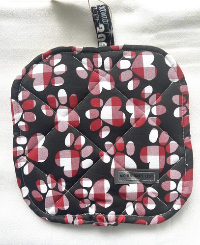 Handgefertigte Französische Bulldogge Hot Pad, Topflappen, 10" x 10" - Bild 3 von 3