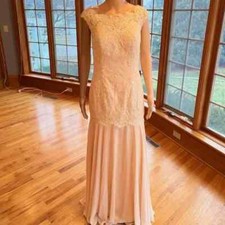  NWT Izidress Lace Floor Length Sleeveless Bridal Gown Wedding Dress Size 12 14