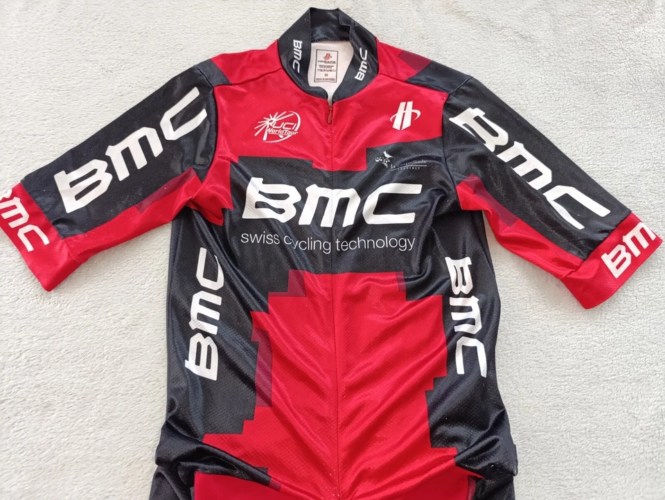 BMC Suiza Hincapie Ciclismo Traje de Velocidad Skinsuit Jersey + Culotte con tirantes Talla S Foto 2 de 4