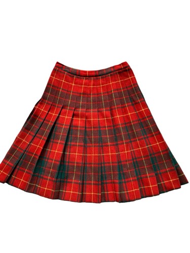 Jupe Plissée Vintage Pure New Wool - Kilt En Laine - Taille XS - Occasion Très Bon État