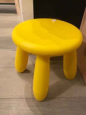 Tabouret Enfant Ikea MAMMUT - Petit Plastique Blanc, Style Rétro, Neuf