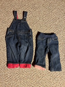 Oshkosh Bgosh Fleece Lined Overalls Sz 