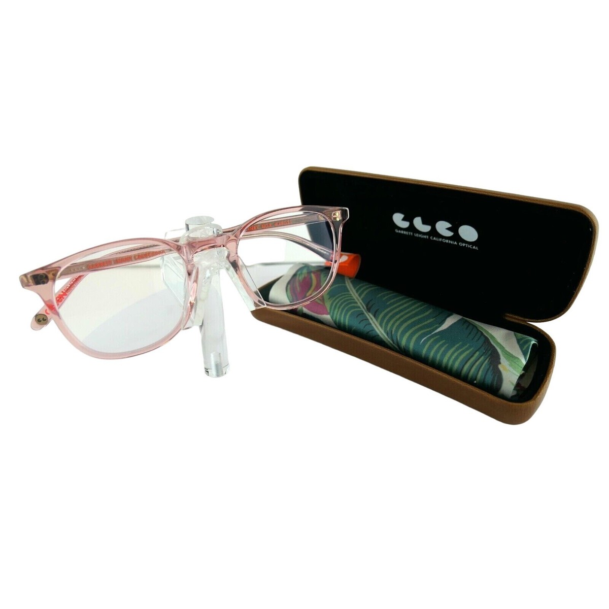 GARRETT LEIGHT GLCO KINNEY 49-21-145 ROSE CRYSTAL Eyeglass Frames  