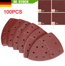 Schleifdreiecke,100 Stück,11 Loch, Korn 40/ 80/120/ 180 Mix ,für Delta-Schleifer