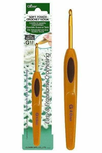 Clover Soft Touch Ergonomic Aluminium Crochet Hook