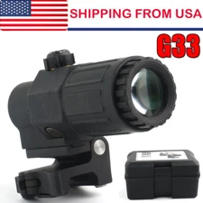 G33 3X Magnifier QD w/Switch to Side Mount Red Dot Sight Tactical clone Hunting