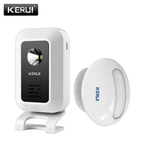 Sensor de Movimiento Alarma de Seguridad 32 Canciones Timbre Inalámbrico LED Luz Nocturna