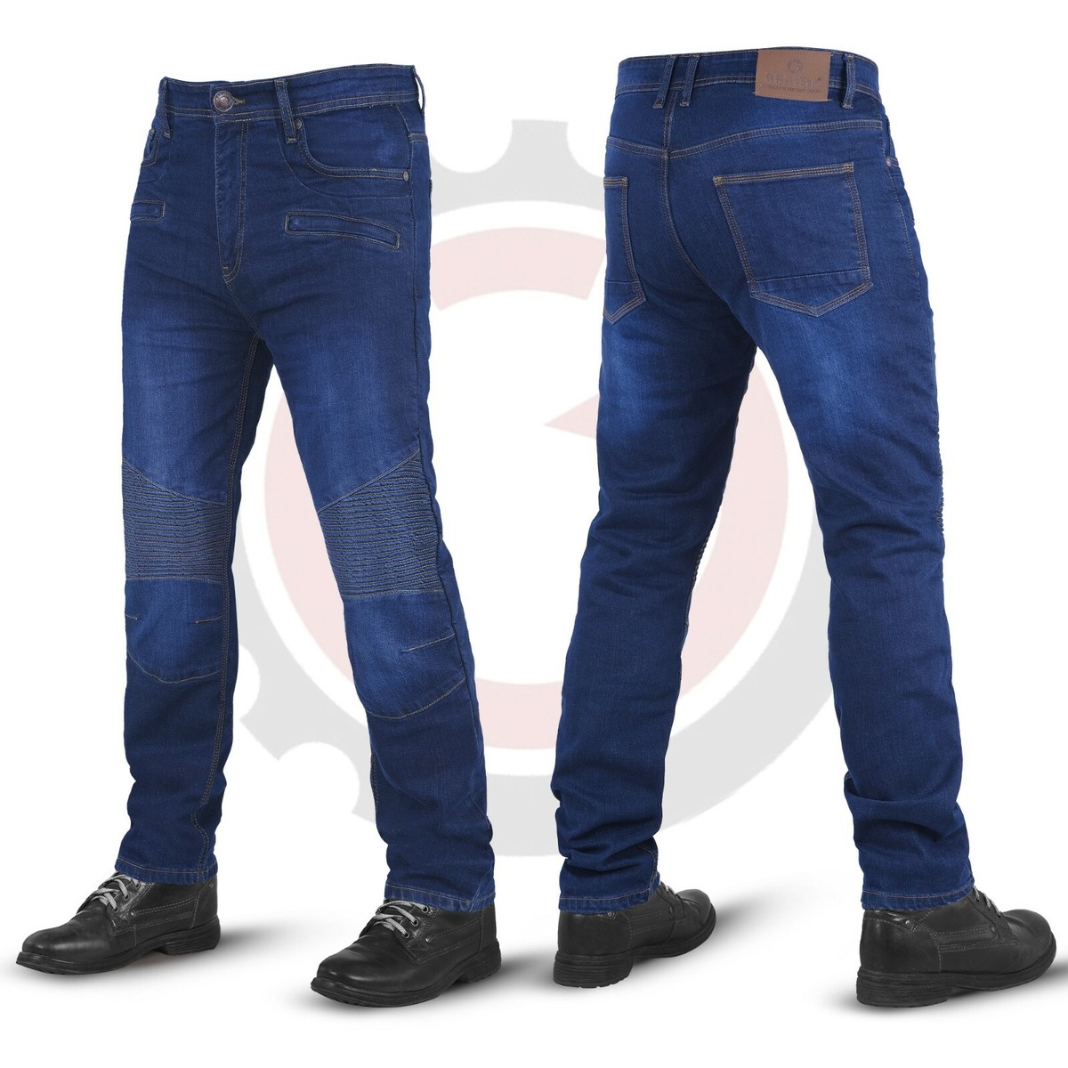 Vaqueros De Moto Para Hombre Con Refuerzo De Kevlar - Certificación UKCA, Tallas 30 A 44, Negro