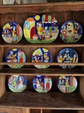 Vintage Italian La Musa Sicilian Oranges Arance Siciliane Wall Plates & Platter