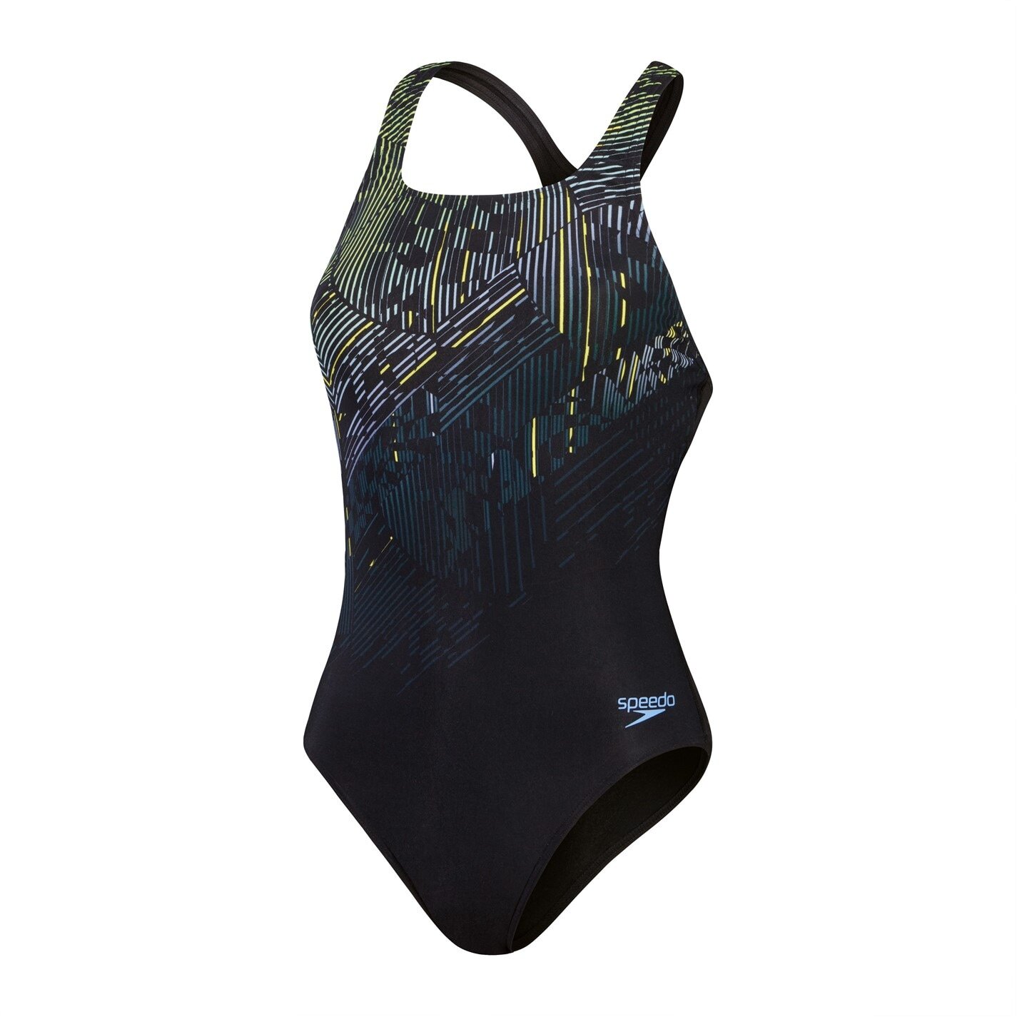 Speedo Womens Digi Plt Mdlt One Piece Pool Beach Swimsuit Swimwear